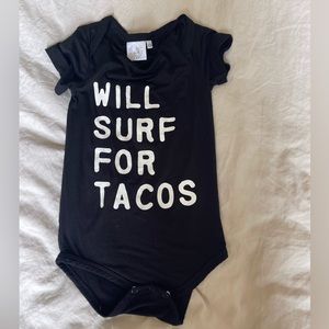 Little Surfer Dude
WILL SURF FOR TACOS ONESIE